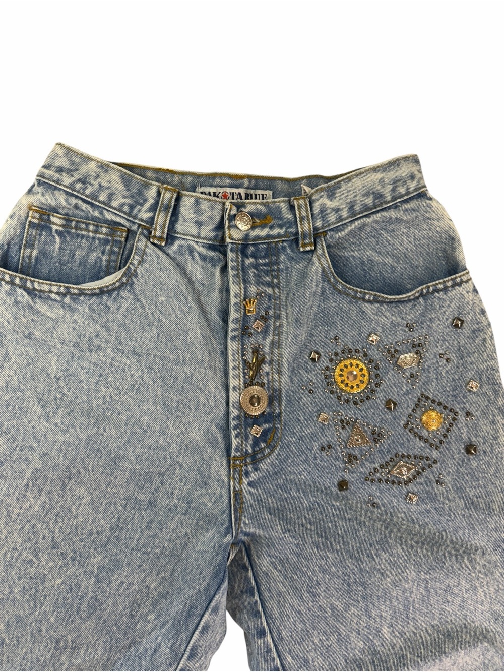 Dakota Light Wash Embellished Women's Denim Jeans And Jacket - Picture 11 of 16